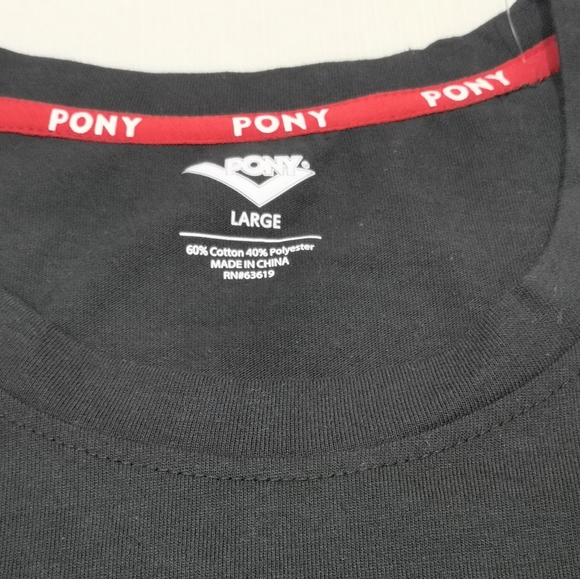 NWT Pony Bqsic Casual tee t-shirt black - Picture 3 of 7